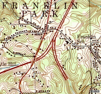 Temporary end of I-279 in Franklin Park