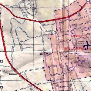 Path of beltway past Millersville