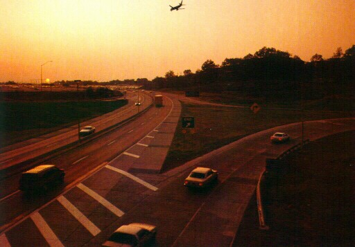 Newly opened Thorn Run Interchange in 1991