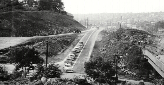 Schuylkill Expressway terminus in 1954