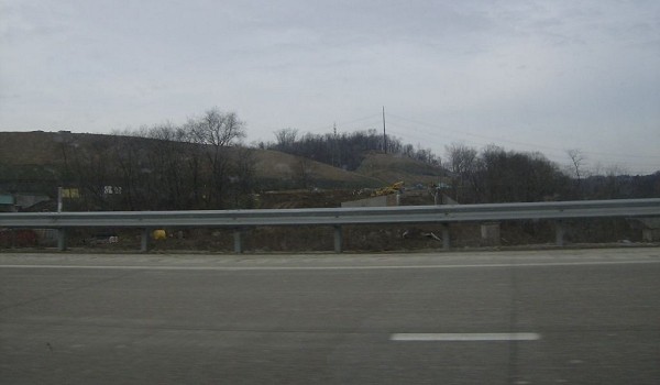 Clearing for the ramp from I-79 southbound to US 22/US 30 westbound