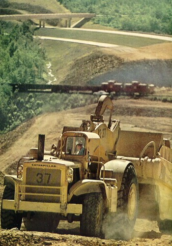 Construction going on south of Hazleton in 1968