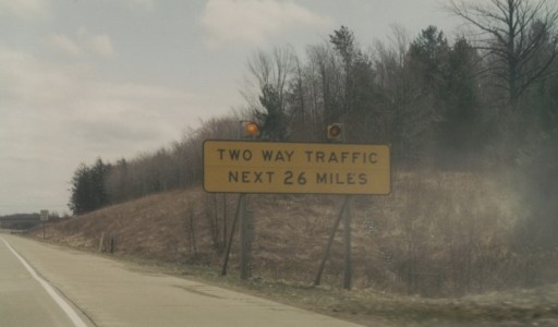 Sign at the beginning of PA 17 in the mid-1990s