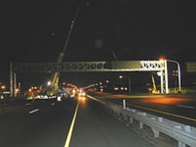 Installing a variable message sign