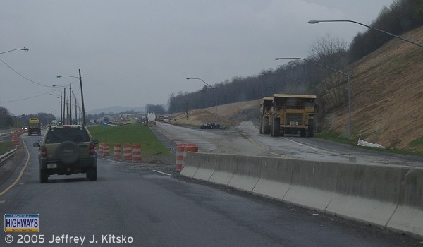 View of Exit 52 during construction