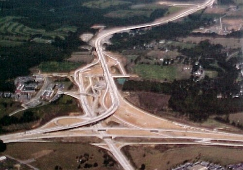 Looking northward at the interchange with US 322 in State College