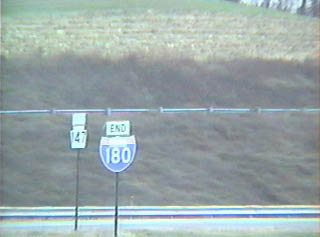 End of I-180 and beginning of PA 147