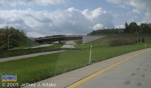 PA Turnpike 43 at the temporary end at Gans Road