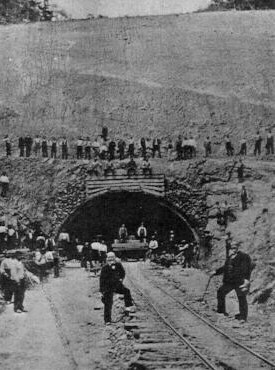 Andrew Carnegie visits the Ray's Hill Tunnel