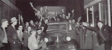 Spectators and well-wishers at the Irwin Interchange