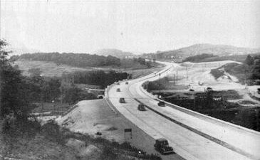 Curved viaduct east of New Stanton