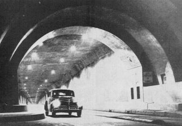 Early tunnel illumination with recessed lighting