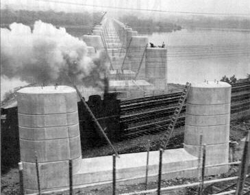 Susquehanna River bridge under construction