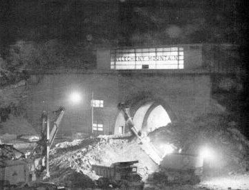 Tunneling operations at Allegheny Tunnel