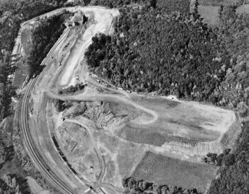 Excavating operations at Tuscarora Mountain