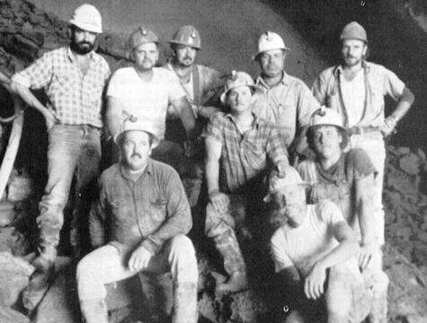 Tunneling crew working on the Lehigh Tunnel