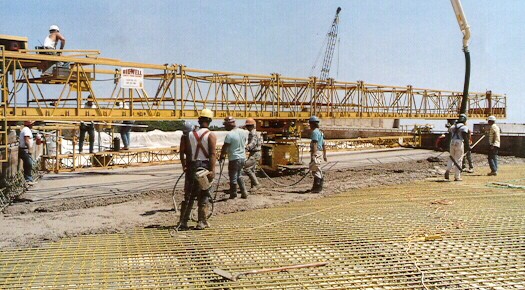 Bridge Decking Being Poured