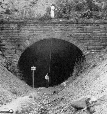 East tunnel entrance of Tuscarora Mountain Tunnel