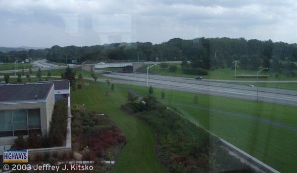 The Harrisburg East Interchange as seen from the PTC headquarters