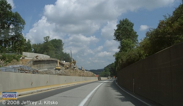 Realigning the Turnpike for the new bridge