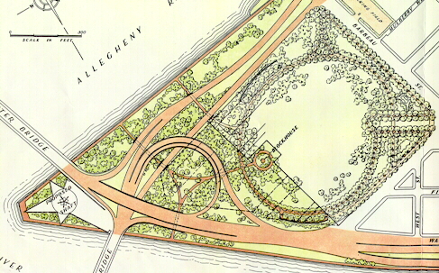 Detailed drawing of the interchange at the Point