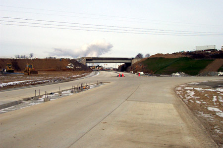 View of the bridge from Old William Penn Highway in Fall 2002