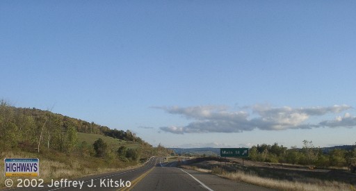 Southbound at the northern terminus of Business US 15