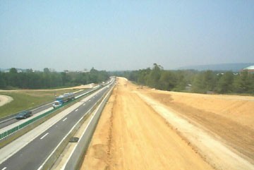 Grading for the new highway