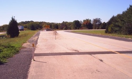 Former stub ramp southeast of Doylestown