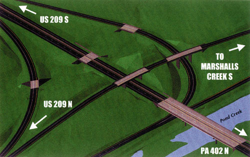 Planned interchange with PA 402