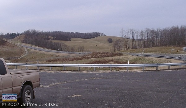 US 40 connector facing Brownsville