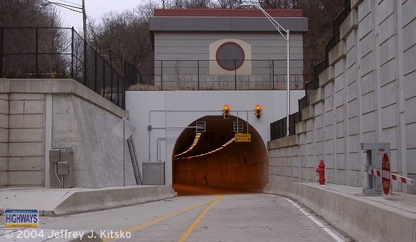 Southern portal of the Wabash Tunnel off Woodruff Street