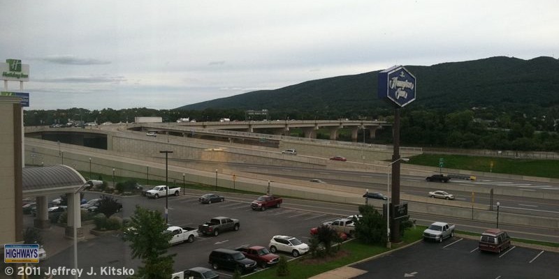 View of the Interstate 180/US 15 SPDI from my hotel room window, which was not part of the 2011 Williamsport Meet tour.