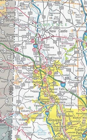 Interstate 376 replaces PA 60 and PA Turnpike 60 on the 2009 official road map.