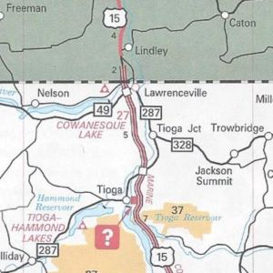 US 15 completed in Tioga County on the 2009 official road map.