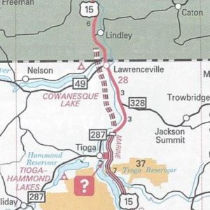 US 15 under construction on the 2007 official road map.