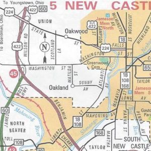 US 224 extended in Lawrence County on the 2009 official road map.