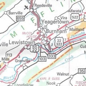 US 22 now bypasses Lewistown and Business US 22 now signed through the borough on the 2006 official road map.