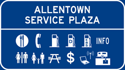 Allentown Service Plaza sign
