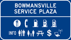 Bowmansville Service Plaza sign