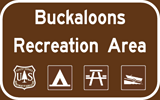 Buckaloons Recreation Area sign