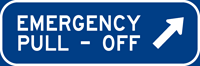 Right Emergency Pull-Off sign