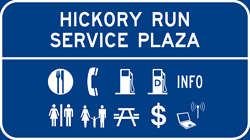 Hickory Run Service Plaza sign