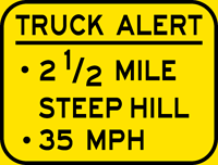I-376 Churchilll Truck Alert sign