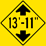 Low Clearance 13 Feet - 11 Inches sign