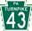 PA Turnpike 43 marker