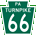 PA Turnpike 66 marker