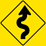 Right Winding Road sign