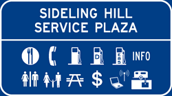 Sideling Hill Service Plaza sign