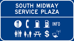 South Midway Service Plaza sign